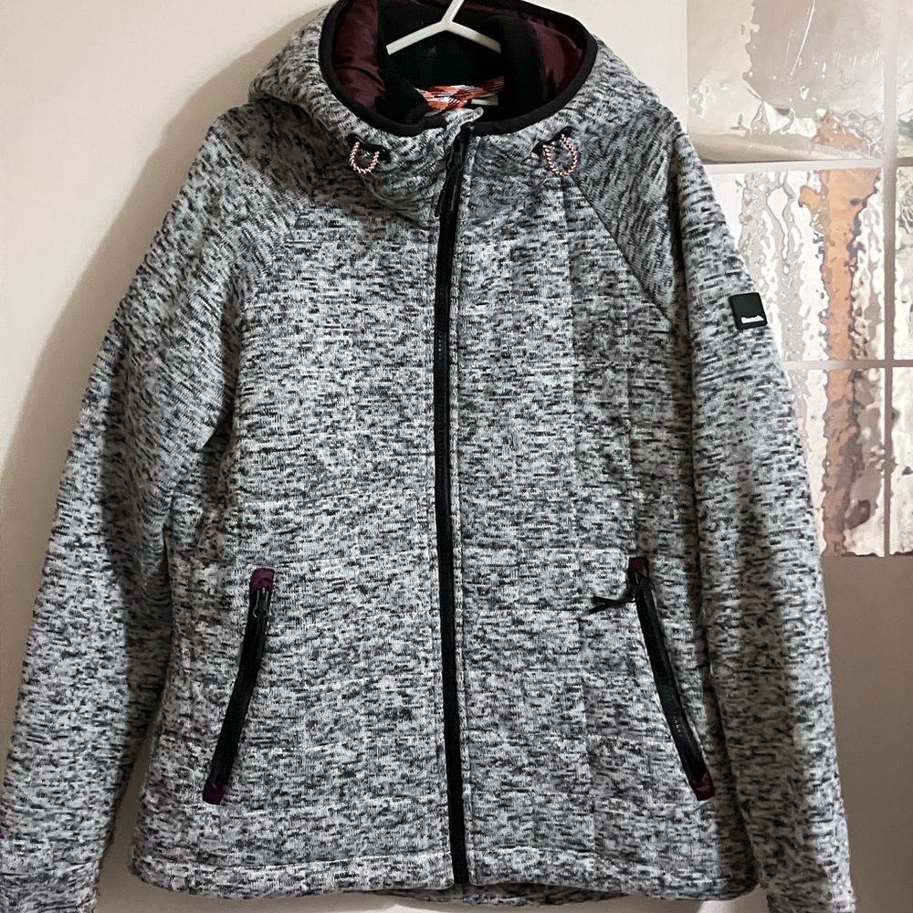 Bench Heathered Jacket with Purple Lining